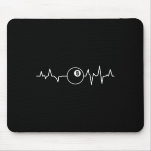 Tapis De Souris Joueurs de piscine Billard de battement de coeur 8