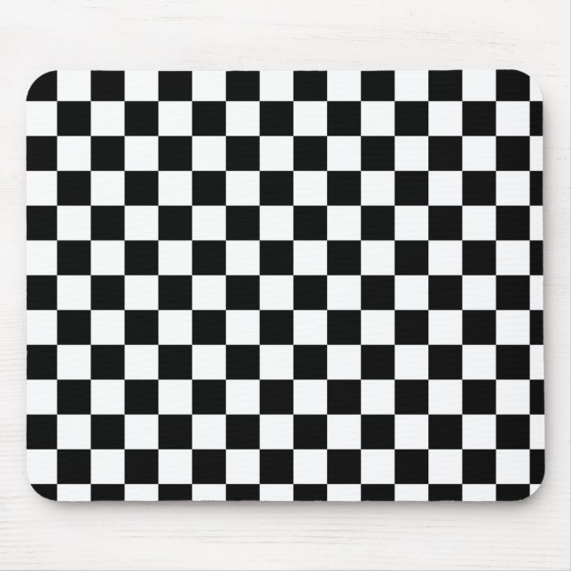 Tapis De Souris Joueurs d'échecs noir et blanc (Devant)