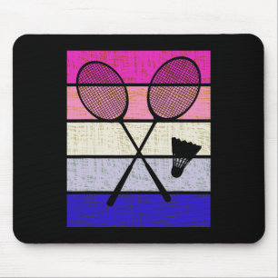 Tapis De Souris Joueuse Badminton Navette Filles Enfants Femmes Je