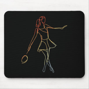 Tapis De Souris Joueuse de badminton croquis jeu de navette pour G