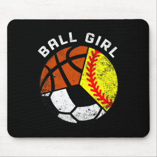 Tapis De Souris Joueuse de balle Fun softball de football de baske