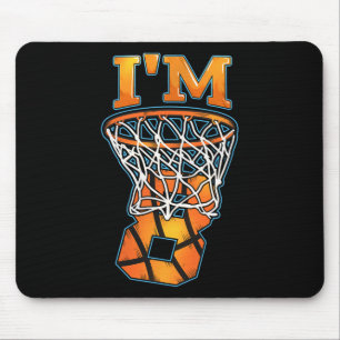 Tapis De Souris Joueuse de basket-ball 8 Anniversaire I'm 8 Garçon