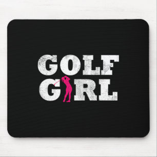 Tapis De Souris Joueuse de Golf Fille Golfeuse Golf Silhouette Spo