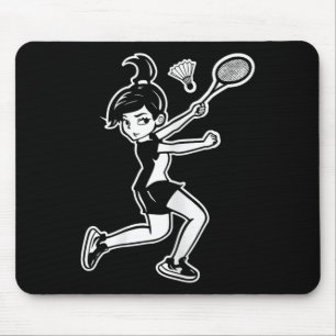 Tapis De Souris Joueuse de la navette de badminton