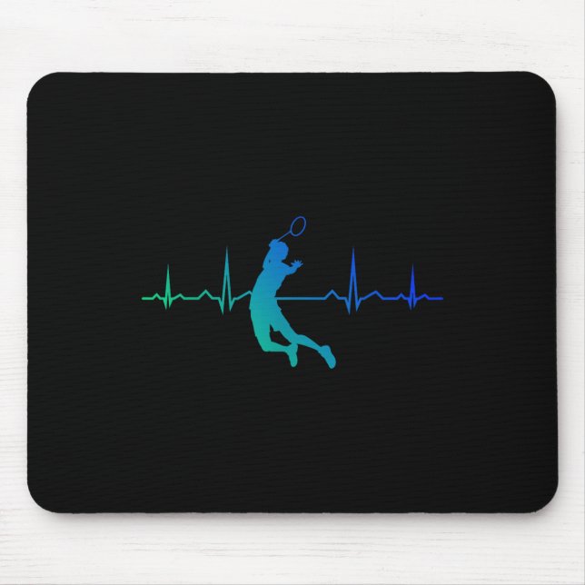 Tapis De Souris Joueuse de squash femmes hommes badminton Shuttle  (Devant)