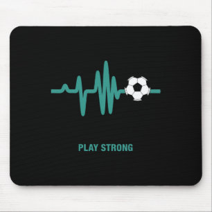 Tapis De Souris Jouez au football fort battement de coeur Soccer L