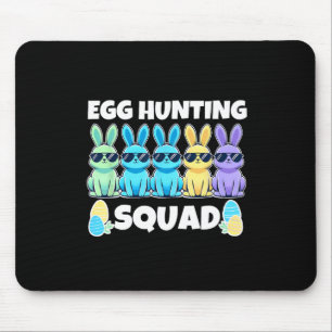 Tapis De Souris Jour de chasse aux oeufs de lapin de Pâques Humour