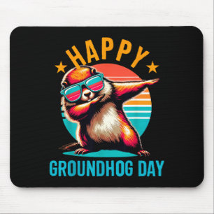 Tapis De Souris Jour de la marmotte Happy Dabbing Marmotte Enfants