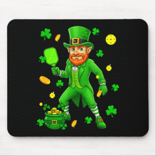 Tapis De Souris Jour de la Saint-Patrick en jouant au pickleball e