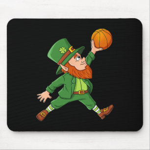 Tapis De Souris Jour de la Saint Patrick Leprechaun Basket Lucky B