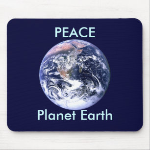 Tapis De Souris Jour de la terre de planète de PAIX les cadeaux de