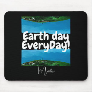 Tapis De Souris Jour de la Terre Tous les jours Allez Vert Élégant