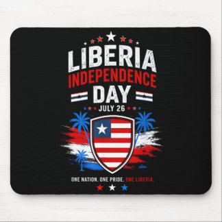 Tapis De Souris Jour de l'indépendance du Libéria 26 juillet Drape