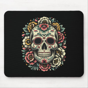 Tapis De Souris Jour De Los Muertos Du Crâne Morte De Sucre Hallow
