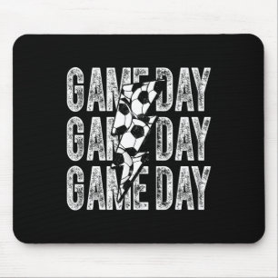 Tapis De Souris Jour de match de football éclair Maman Papa Garçon