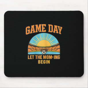 Tapis De Souris Jour de Match Que le Mom-ing Commence Graphique de