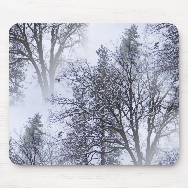 Tapis De Souris Jour de neige dans les arbres... (Devant)