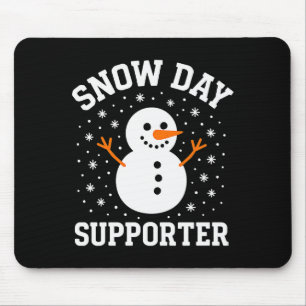 Tapis De Souris Jour de neige de Noël Supporter Flocon de neige Bo