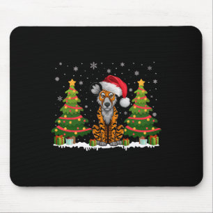 Tapis De Souris Jour de Noël Arbre clair Chien sauvage africain Sa