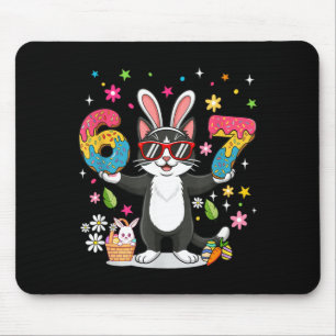 Tapis De Souris Jour de Pâques Chat Œufs Lapin Drôle Six Sept 67