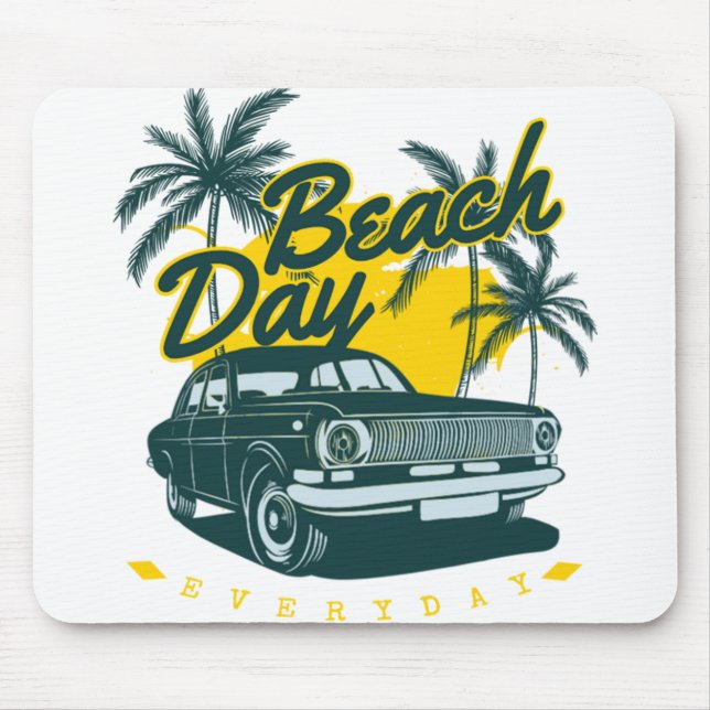 Tapis De Souris Jour de plage (Devant)