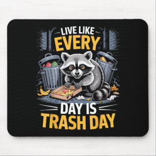 Tapis De Souris Jour de ramassage des ordures Amateur de raton lav