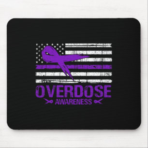 Tapis De Souris Jour de sensibilisation aux surdoses États-Unis Dr