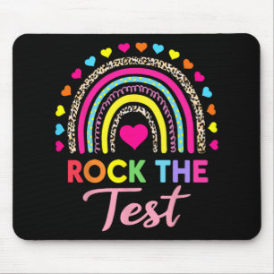 Tapis De Souris Jour de test Test Teacher Test Day Rainbow Leop
