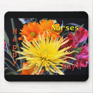 Tapis De Souris Jour des infirmières Floral Bliss