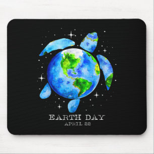 Tapis De Souris Jour des terres 2025 Restaurer Earth Sea Turtle Ar