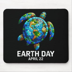 Tapis De Souris Jour des terres 2025 Restaurer La Tortue de la Ter