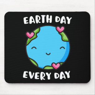 Tapis De Souris Jour des terres Chaque Jour Heart Love Globe Sauve