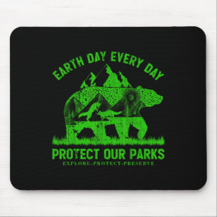 Tapis De Souris Jour des terres Chaque Jour Protéger Nos Parcs Nat
