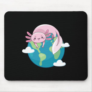 Tapis De Souris Jour des terres Mère Axolotl Drôle Pour L'Environn
