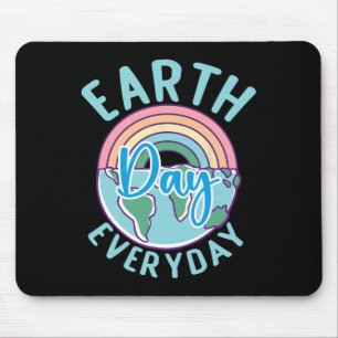 Tapis De Souris Jour des terres quotidien Rainbow Heart Teacher