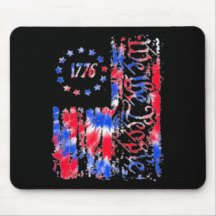 Tapis De Souris Jour Drapeau Américain Patriotique 1776 We The Tie