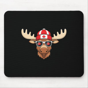 Tapis De Souris Jour du Canada Drapeau canadien Maple Leaf Moose S