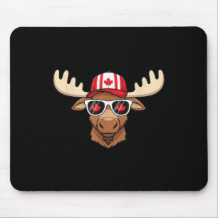 Tapis De Souris Jour du Canada Drapeau canadien Maple Leaf Moose S