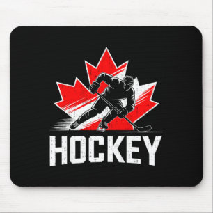 Tapis De Souris Jour du Canada hockey patriotique feuille d'érable
