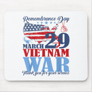 Tapis De Souris Jour du Souvenir 29 mars Vétéran de la guerre du V