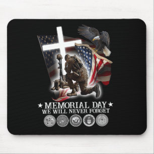 Tapis De Souris Jour du Souvenir Nous N'Oublierons Jamais Les Amou