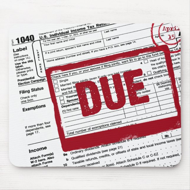 Tapis De Souris Jour fiscal (Devant)