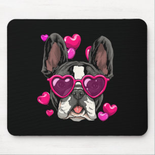 Tapis De Souris Jour French Bulldog Heart Couples Love Day Chien