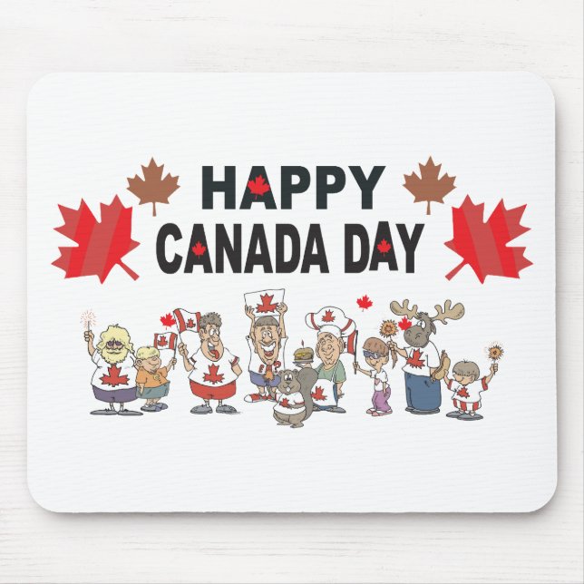 Tapis De Souris Jour heureux du Canada (Devant)