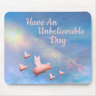Tapis De Souris Jour incroyable de vol de cochons