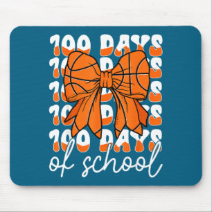 Tapis De Souris Jour Mignon 100 Jours École 100e Ballons de Basket