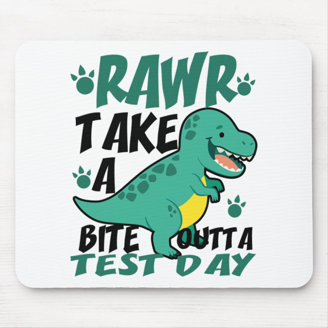 Tapis De Souris Jour T-rex Funny Étudiant Enseignant Dinosaur Test (Devant)
