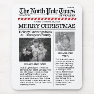 Tapis De Souris Journal mignon de Noël du Pôle Nord Times Fun