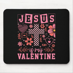Tapis De Souris Journée chrétienne de la Saint-Valentin Jésus est