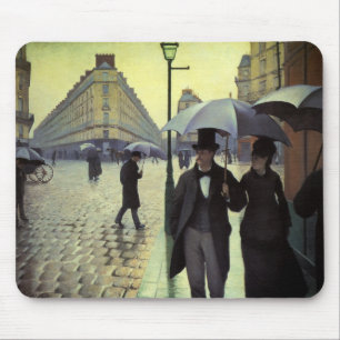 Tapis De Souris Journée de la Pluie de Paris par Gustave Caillebot